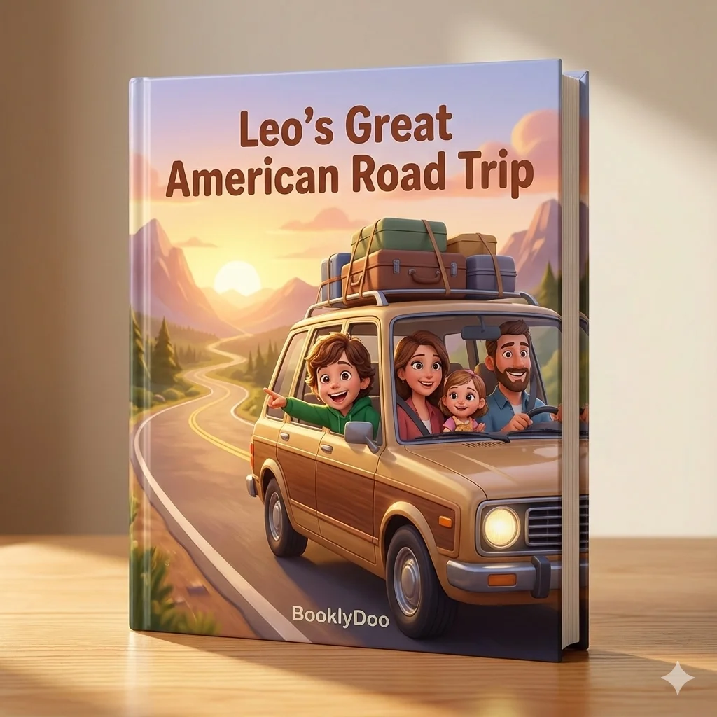 A child proudly holding their personalized storybook